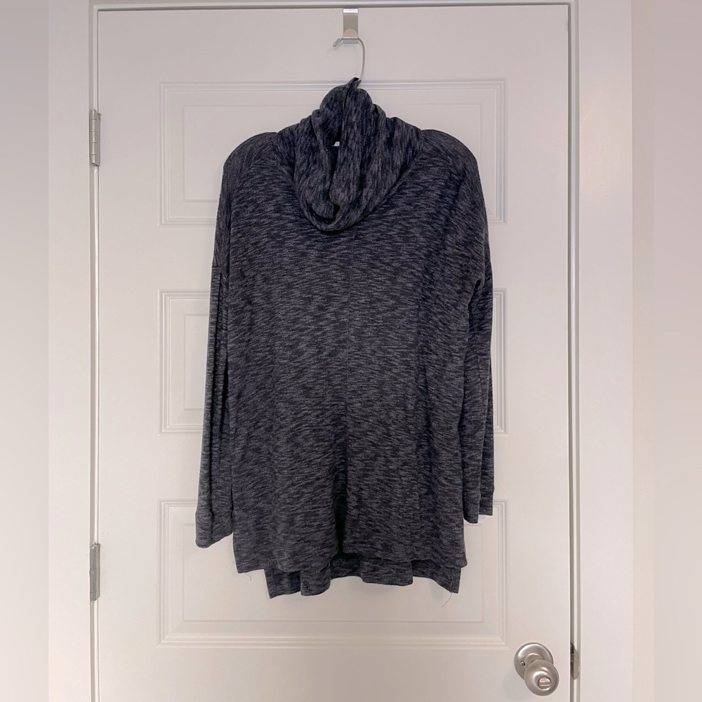 Lush Marled Turtleneck Tunic Sweater
